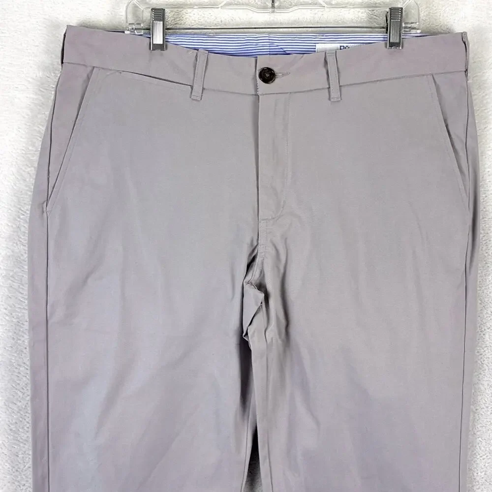 Peter Manning Pants Mens 36x29 Gray Chino Preppy New York Summer Classic USA